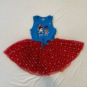 Sz 6/6x - L.O.L. Surprise! Red White & Blue Graphic Tank Tutu Dress